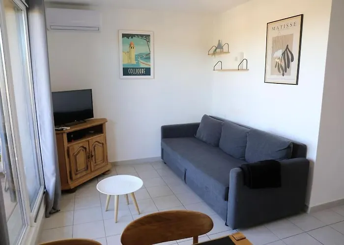 Vue Parking Gratuit Fibre Collioure